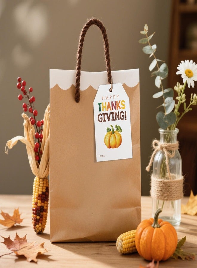 جيجاكرافت بطاقات هدايا عيد الشكر من jijAcraft مع خيط - 50 قطعة، بطاقات هدايا عيد شكر سعيد، 3.3 × 2.1 بوصة، بطاقات أسماء على شكل يقطينة خريفية لتغليف هدايا عيد الشكر، وتوزيعات الحفلات، وبطاقات المعايدة، وأكياس الحلوى - Image 5